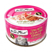 Fussie Cat - 山羊奶湯汁系列主食罐 - 吞拿魚 + 海魚 - 70g x 1箱 (24罐)
